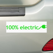 100% elektrische Bumpersticker voor uw auto (Op auto)