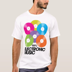 100% elektronische muziek t-shirt
