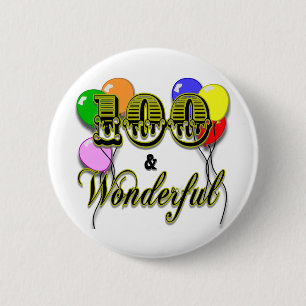 100 en prachtige Birthday Gifts & Apparel Ronde Button 5,7 Cm