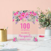 100 et fabuleux accueil fleuri rose (Mariage)
