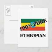 100 % ETHIOPIAN BRIEFKAART (Voorkant / Achterkant)