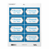 100% Étiquette alimentaire maison (Feuille entière)