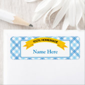 100% Étiquette alimentaire maison - Bleu (En situation)