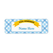 100% Étiquette alimentaire maison - Bleu (Devant)