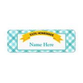 100% Étiquette alimentaire maison - Turquoise (Devant)