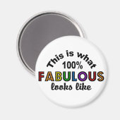100% FABULOUS magneet (Voorkant / Achterkant)
