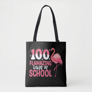 100 Flamazing dagen van school Flamingo Leraar Draagtas