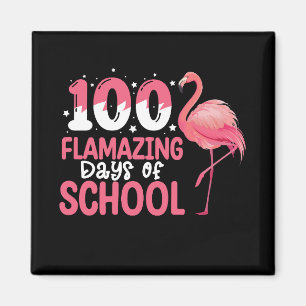 100 Flamazing dagen van school Flamingo Leraar Magneet