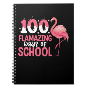 100 Flamazing dagen van school Flamingo Leraar Notitieboek