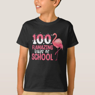 100 Flamazing dagen van school Flamingo Leraar T-shirt
