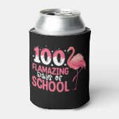 100 Flamingo Dagen van School Flamingo Docent Blikjeskoeler (Blikje Voorkant)