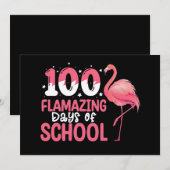100 Flamingo Dagen van School Flamingo Docent Kaart (Voorkant / Achterkant)