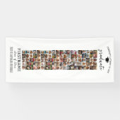 100 foto-collage afstuderen modern minimalistisch spandoek (Horizontaal)