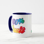 100 % fruit mok (Voorkant links)