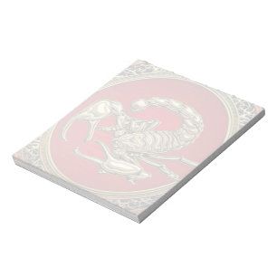 [100] Gangd gouden Scorpion op rood Notitieblok