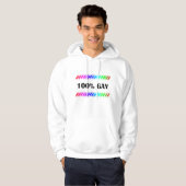 100% Gay Hoodie (Voorkant volledig)