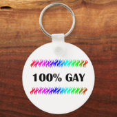 100% Gay Sleutelhanger (Voorkant)