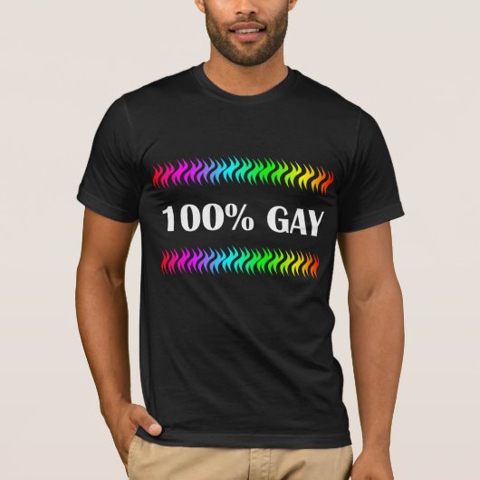 100% Gay T-shirt (Voorkant)