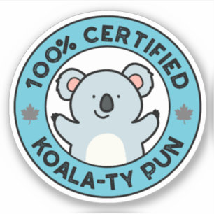 100% Gecertificeerde Koala-ty Grap Fun Koala-spreu Sticker