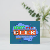 100% Geek Briefkaart (Staand voorkant)