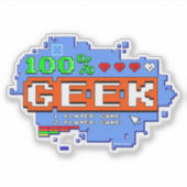 100% Geek Sticker (Voorkant)