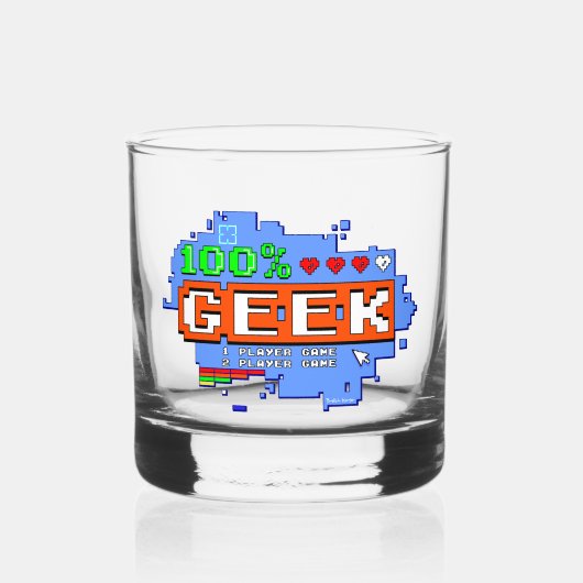 100% Geek Whisky Glas (Voorkant)