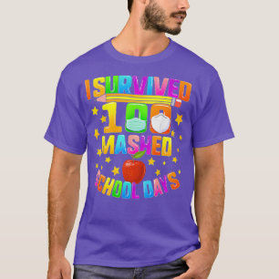 100 gemaskerde schooldagen 100e dag sch t-shirt