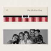 100 Gestreepte Kerstfoto Gepersonaliseerde Gift La Mini Visitekaartjes (Voorkant /achterkant)