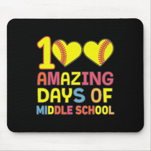 100 Geweldige Dagen van Middelbare School Softll P Muismat
