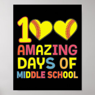 100 Geweldige Dagen van Middelbare School Softll P Poster
