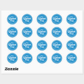 100% Glutenvrije Stickers — Blauw (Vel)