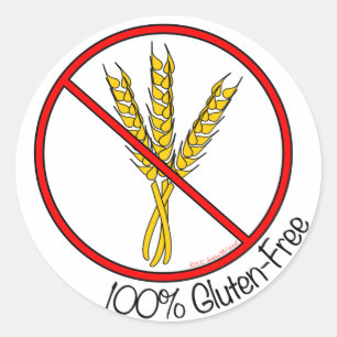 "100% glutenvrije" Stickers (groot)