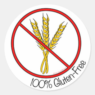 "100% glutenvrije" Stickers (klein)