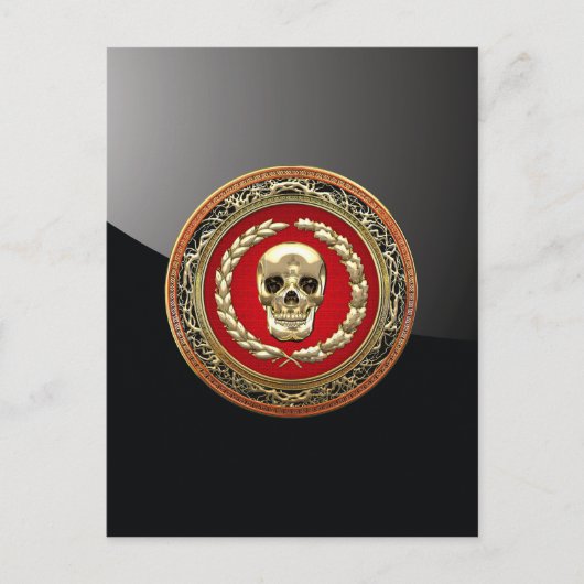 [100] Golden Skull Briefkaart (Voorkant)