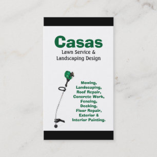 100 Grass Lawn Landscaping Mowing Visitekaartje