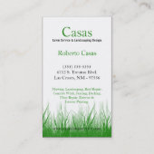 100 Grass Lawn Landscaping Mowing Visitekaartje (Achterkant)