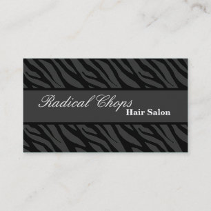 100 Gray Black Zebra Print Pattern Visitekaartje