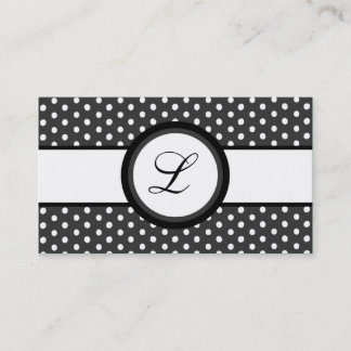100 Gray Polkadot Pokadot Visitekaartje