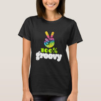 100% Groovy-regenboog met handse vredesvlag