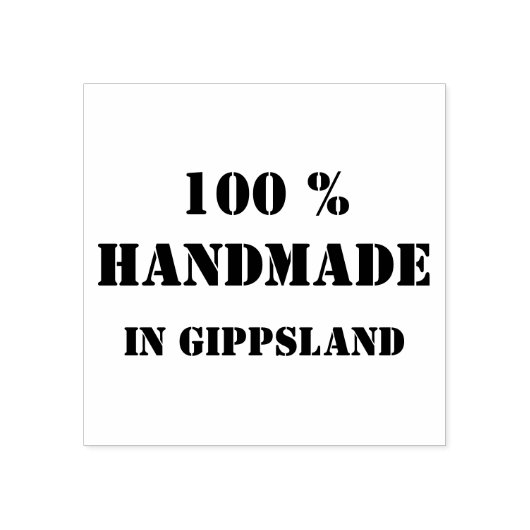 100% HANDGEMAAKT IN GIPPSLAND - Custom Made Stamp Rubberstempel (Afrduk)