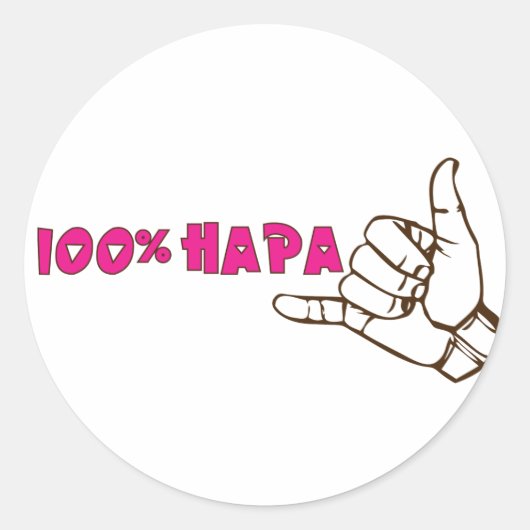 100% HAPA-Stickers Ronde Sticker (Voorkant)