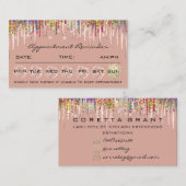 100 Herinneringsherinnering Glitter Drips Holograa Visitekaartje (Voorkant / Achterkant)