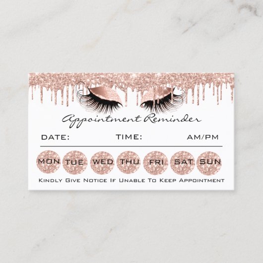 100 Herinneringsherinnering Kaarten Makeup Lash Lu Visitekaartje (Voorkant)