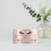100 Herinneringsherinnering Kaarten Makeup Lashes Visitekaartje (Staand voorkant)