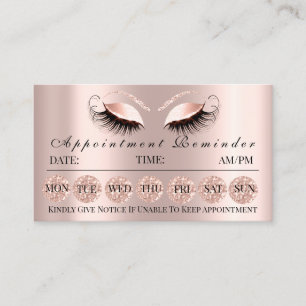 100 Herinneringskaarten voor benoeming Makeup Lash Visitekaartje