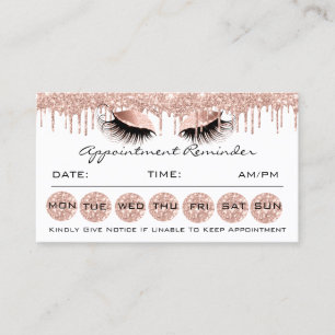 100 Herinneringskaarten voor benoeming Makeup Lash Visitekaartje