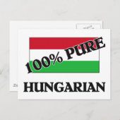 100 % HONGARIJE BRIEFKAART (Voorkant / Achterkant)