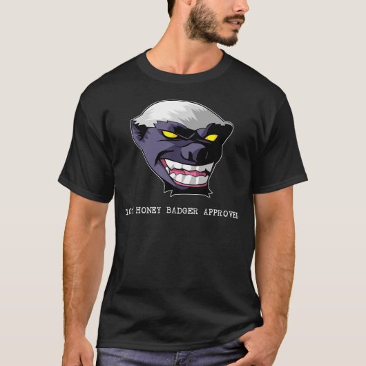 100% honingbadger goedgekeurd t-shirt (Voorkant)