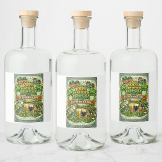 100% Iers... Op St.Patrick's Dag! Likeurfles Etiket