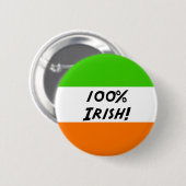 100% Iers Ronde Button 5,7 Cm (Voorkant /achterkant)